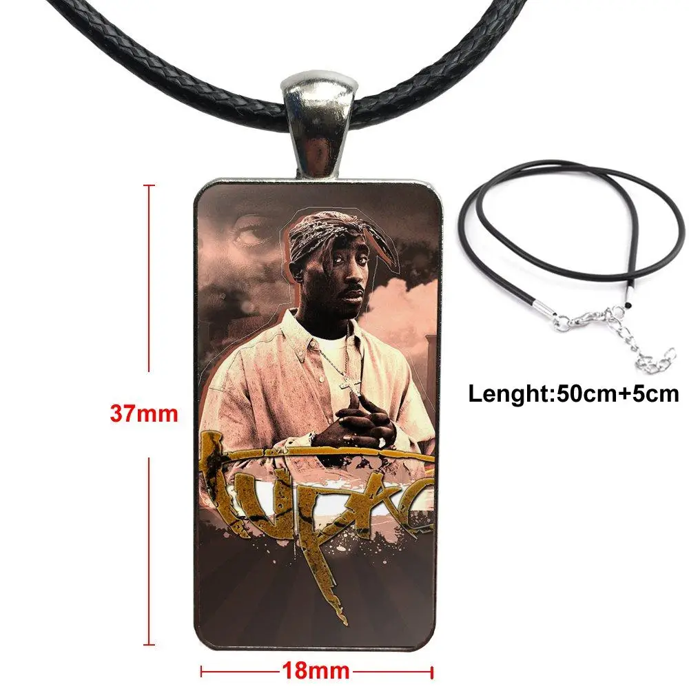 Фото Роскошная печать 2pac Тупак Шакур модный стеклянный подвесной брелок Роскошная печать 2pac Тупак Шакур модный стеклянный подвесной брелок