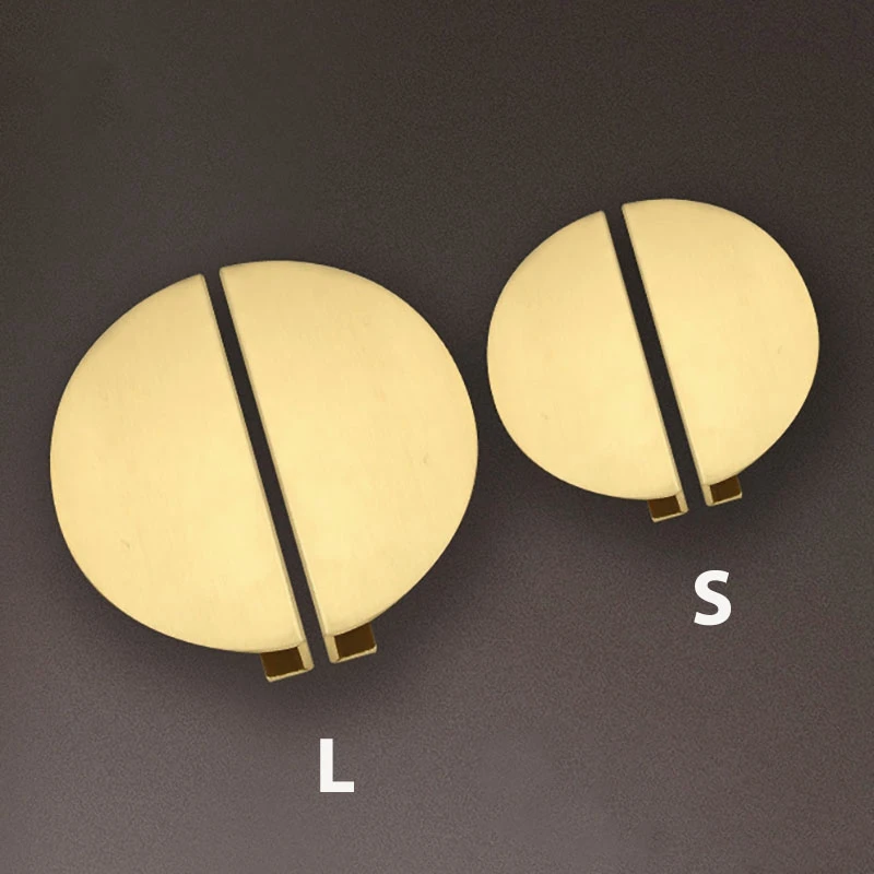 

1 Set Semicircle Solid Brass Cabinet Knobs and Handles Drawer Furnitures Cupboard Wardrobe Knobs Book Cabinet Door Pull
