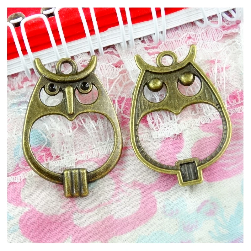 

30pcs 24*34MM Antique Bronze Plated vintage owl Charm Pendant for Diy Necklace Jewelry Making Handmade Craft Findings