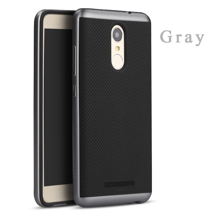 Серый Redmi Note 3 Чехол iPaky для xiaomi Redmi Note 3 Pro Prime Силиконовая задняя крышка+ PC Рамка для xiaomi Note 3 Note3 чехол s 5,5 - Цвет: Серый