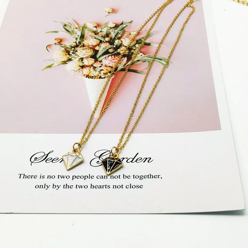 Новинка модное черно белое ожерелье для влюбленных женское колье оптовая