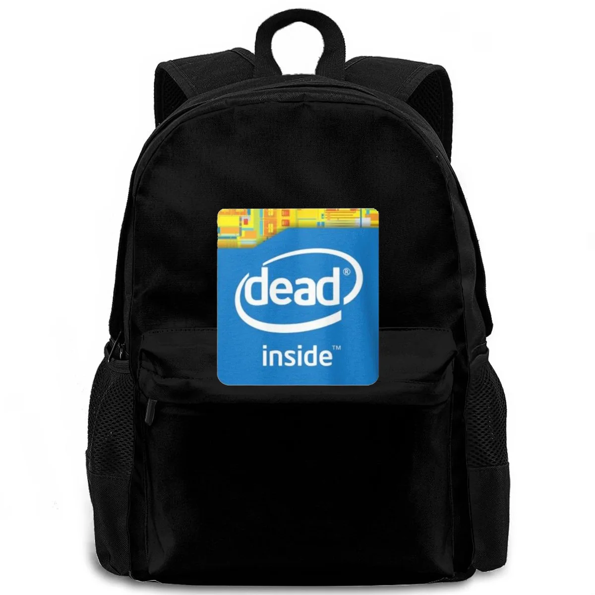 

Intel Dead Inside Meme Promotion Loose women men backpack laptop travel school adult student