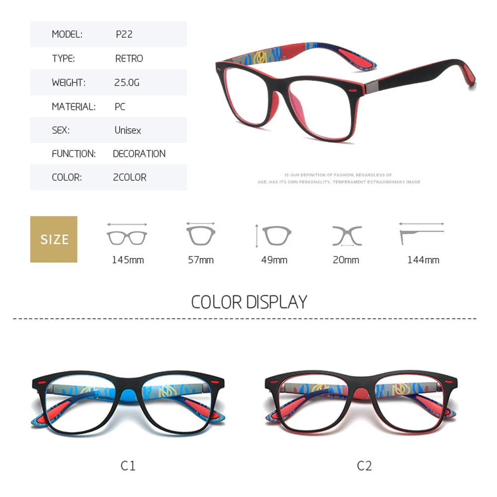 

YAMEIZE Anti Blue Rays Computer Glasses Men Blue Light Blocking Glasses For Computer Protection Retro Gaming Optical Eyewear