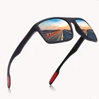 Солнцезащитные очки поляризационные для мужчин и женщин UV-400, спортивные, в овальной оправе, с защитой от ультрафиолета, черные