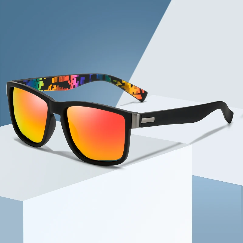 

Солнцезащитные очки Мужские, квадратные, с поляризованными линзами, для вождения, с винтажным покрытием, с защитой UV400