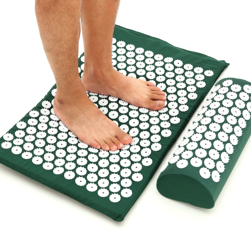 Акупунктура Массаж иглой Подушка акупрессура коврик для головы шеи спины ног