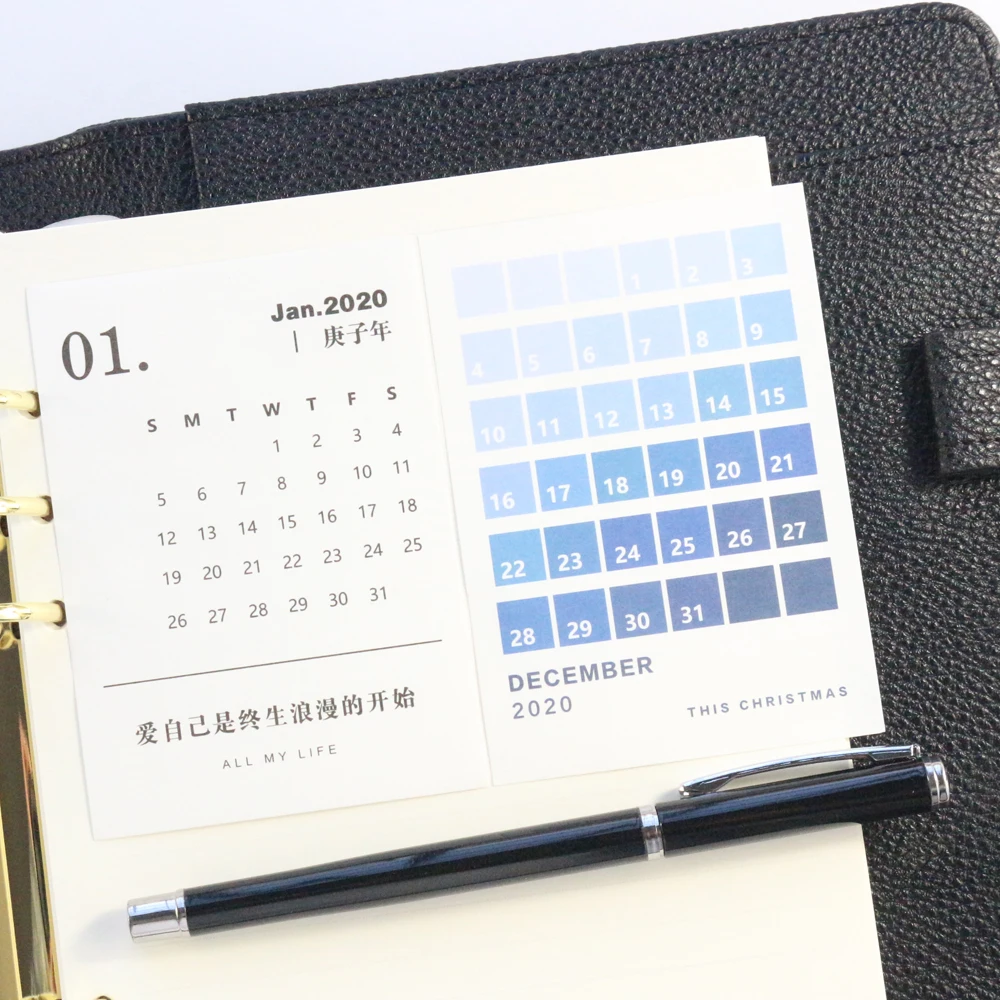 Domikee милый классический календарь 2020 год лакмусовая бумага офисный школьный