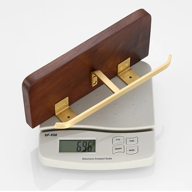 

Space Aluminum Toilet Paper Holder Bathroom Hotel Roll Paper Tissue Hanging Rack Wooden Shelf Wall Mounted Bathroom Tissue Box