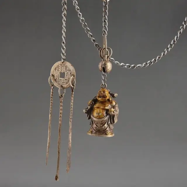 Старый Дедушка дядюшка медь латунь ремесло старый античный Тибет миао серебро