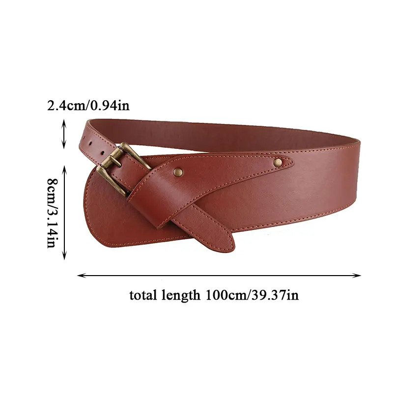 

Wide Belt Female Decoration Accessories Belt DIY Dress Coat Trousers Waistband PU Leather Black Brown Coffee Corset Leather Belt
