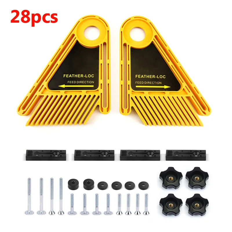 

Feather Loc Board Set Multi-purpose Woodworking Engraving Machine Double Featherboards Miter Gauge Slot Woodwork DIY Tools
