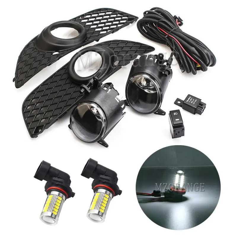 

Светодиодные противотуманные фары переднего бампера для Mitsubishi Lancer Lancer-ex 2008-2013, галогенная противотуманная фара, крышка, рамка, жгут проводов, детали переключателя