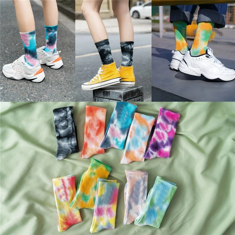 

Tie-dye Socks, Women's Tube Socks, Stockings, Men's High-top Tide Socks, Street Skateboard Socks, Ins Hip Hop Europe and America