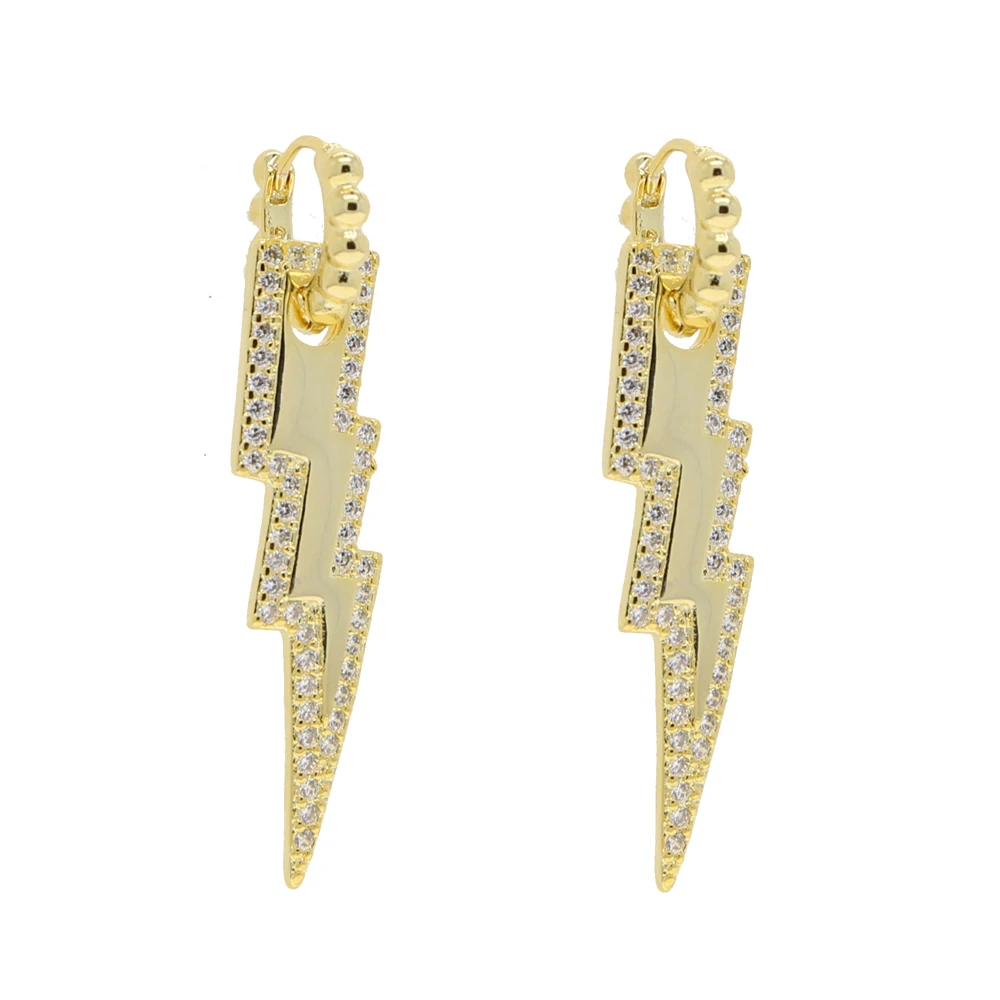 

Fashion Jewelri Large Earrings for Women Hanging Lightning Pendientes Dangle Earrings Punk Kolczyki Damskie