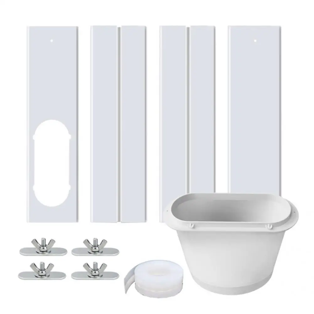 

15cm Flat Mouth Interface Practical Portable Air Conditioner Window Kit PVC Slide Window Vent Kit Fit Well for RV