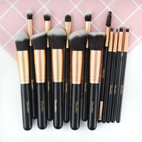 14 pcs rose golden makeup brushes foundation powder lip eyebrow brush cosmetic tool beauty brush wooden handle make up brush