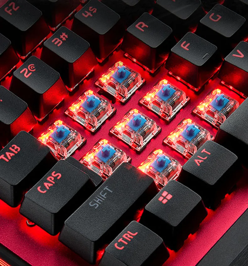 Brand New k1000 USB wired Mehanical keyboard Mixed color clavier Gamer keyboards