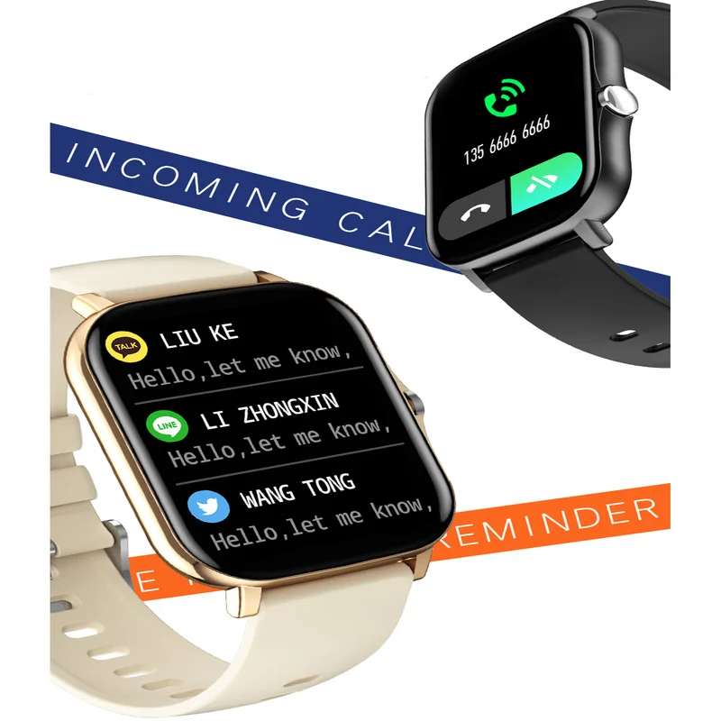 

Women Men Waterproof Smart Watches 1.69inch Large Screen Watch Blood Pressure Blood Oxygen Heart Rate Tracker for Android Ios