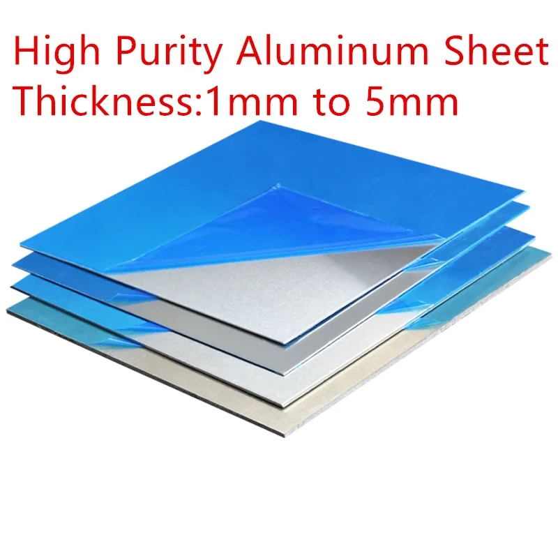 

100x60x1mm 5pcs High Purity Aluminum Sheet Aluminum Plate Processing and Customization Complete Specifications