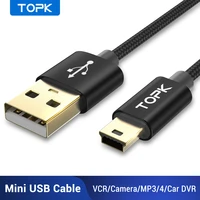 topk mini usb cable mini usb to usb fast data charger cable for mp3 mp4 player car dvr gps phone digital camera hdd mini usb
