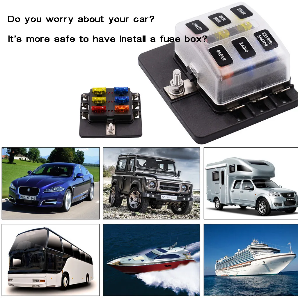 1 в 6 32 В 100 А пластиковая крышка держатель предохранителя M5 Шпилька со