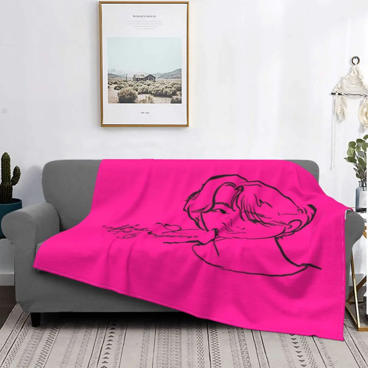 

Monsta X Hyungwon-Manta a cuadros para cama, colcha para sofra, a cuadros, de verano