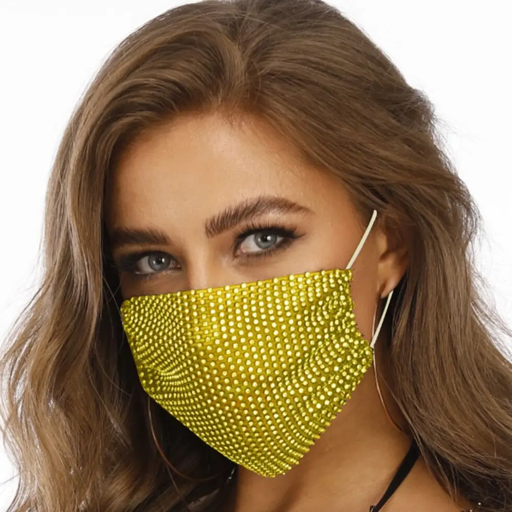 

Sexy Glitter Rhinestone scarf Party Show Diamond Crytal Decoration Women Mesh Net Nightclub 2020 in stock