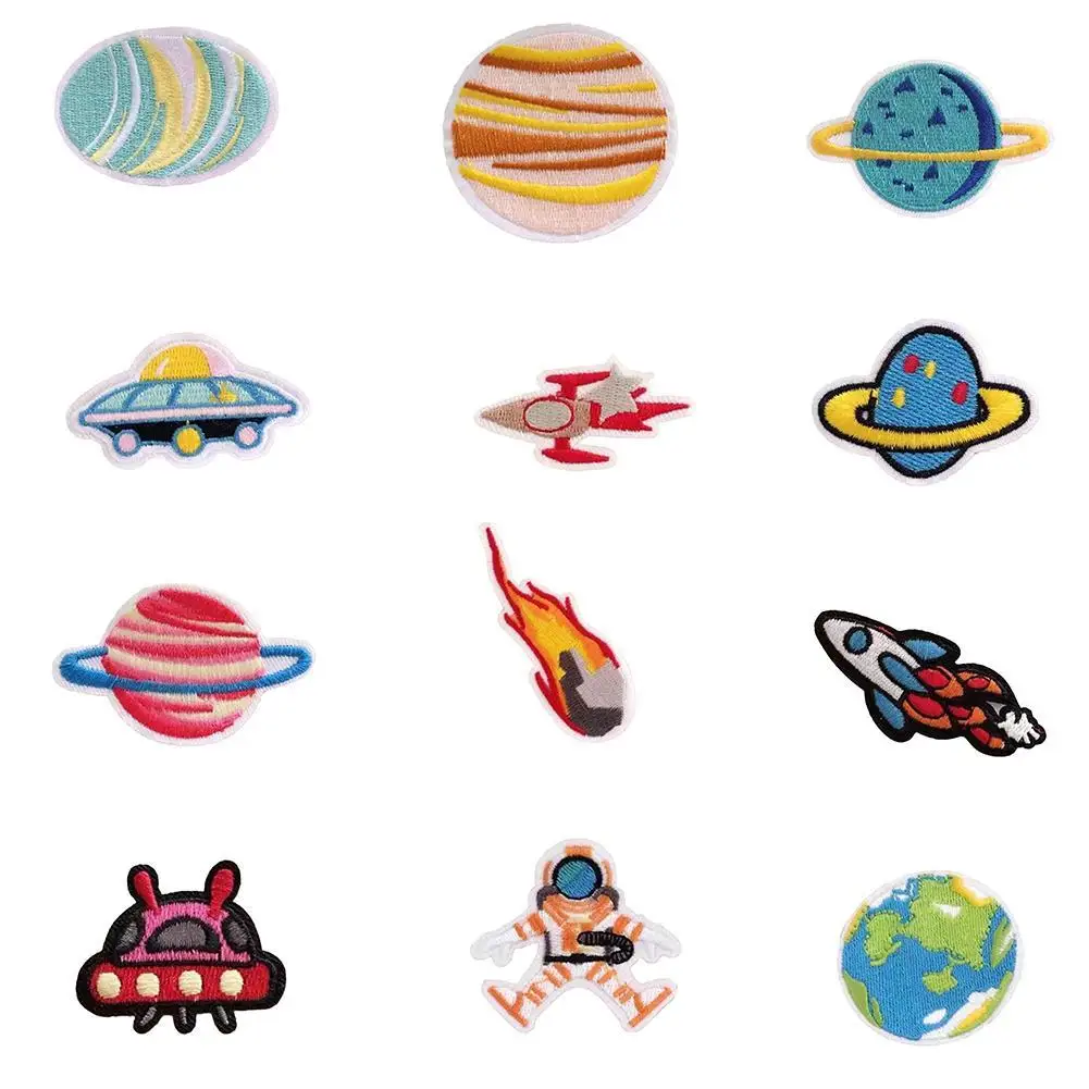 Смешанные модные нашивки для одежды железная вышитая аппликация милая нашивка