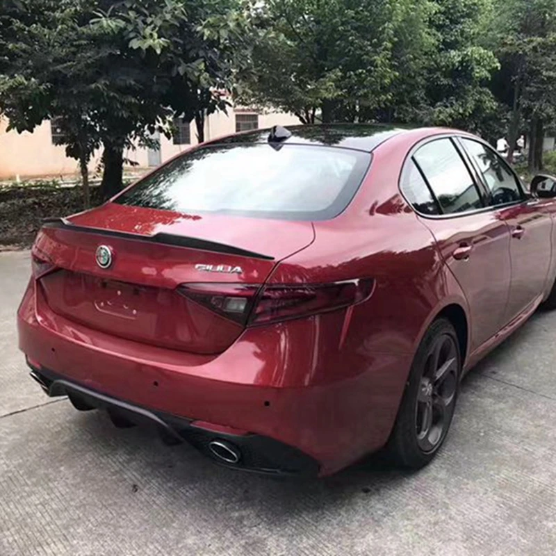 Giulia Настоящее углеродное волокно M4 Стиль задний багажник загрузки спойлер крыла