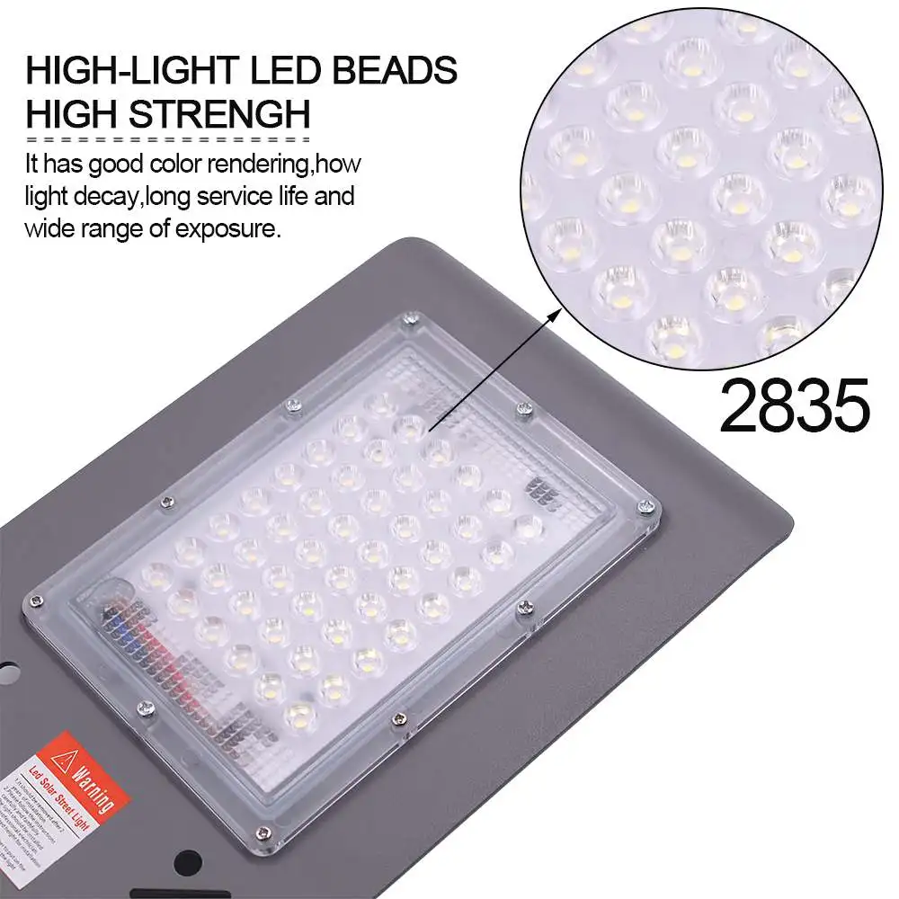 48LED 60W Solar Wall Street Light Outdoor Lighting Garden Lamp With Remote Controller Waterproof IP65 Lamp