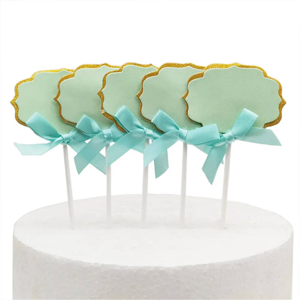 5 шт. на день рождения вставка для торта карт Diy рукописный приветствия Бумага