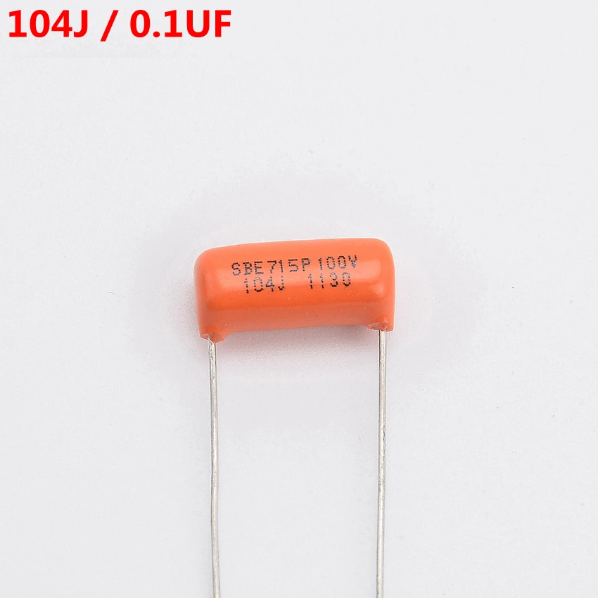 GuitarFamily оранжевый тон Кепки acitor SBE715P 104J 0 1 мкФ 100V Электрогитары бас Сделано в США|for