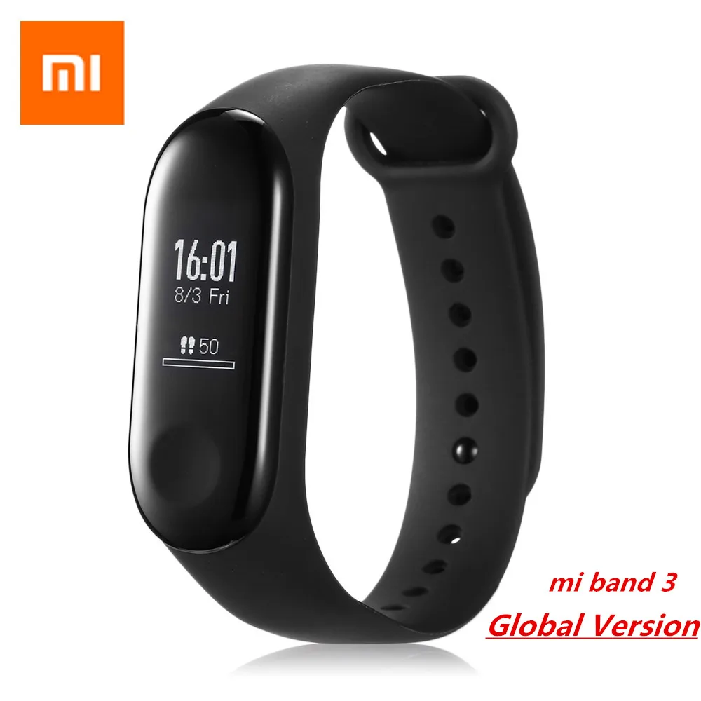 Mi Band 4 смарт-браслет Xiao mi спортивный фитнес-трекер Шагомер мониторинг сердечного ритма фитнес-браслет для xio mi Band 4 3 - Цвет: mi 3 Global Version