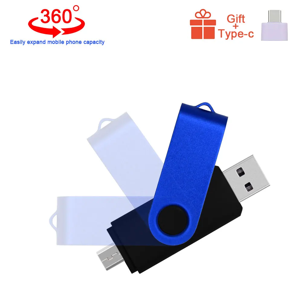 Пользовательский логотип OTG Usb флэш накопитель 2 0 металлический Флешка 4 ГБ 8 16 32 64