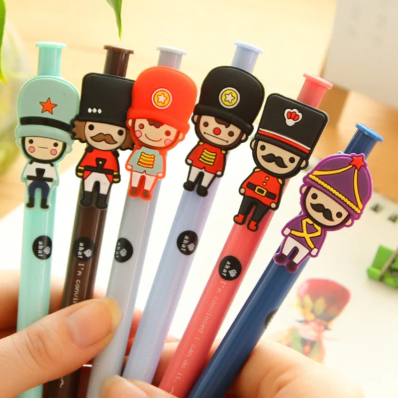

50pcs/lot The British Soldier ballpoint pen , novelty cartoon doll ballpoint pen for kids writing personalized gift ideas