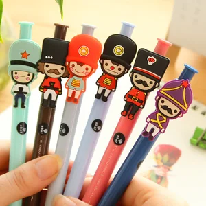 50pcslot Cute Kawaii London Soldier ballpoint pen , Signing Pen  for kids Stationery School Office Supply Student Gift