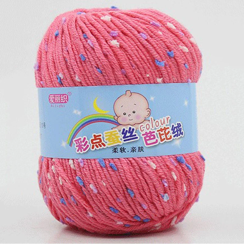 

1PCS 50g High Quality Baby Cotton Cashmere Yarn For Hand Knitting Crochet Worsted Wool Thread Colorful Eco-dyed Needlework