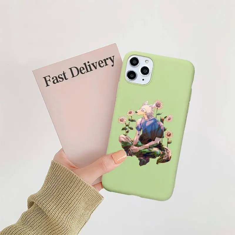 

Anime Beastars orange animal Phone Case Candy Color for iPhone 11 12 mini pro XS MAX 8 7 6 6S Plus X 5S SE 2020 XR