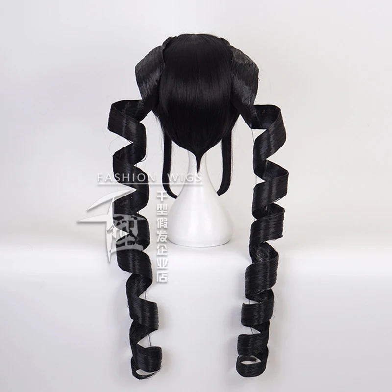 Парик для косплея Danganronpa Celestia Ludenberg черные длинные вьющиеся волосы костюма