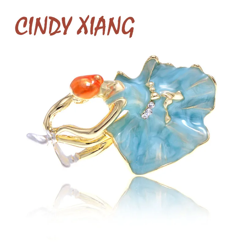 Женская Брошь с эмалью CINDY XIANG свадебная брошь в виде балерины 4 цвета|Броши| |