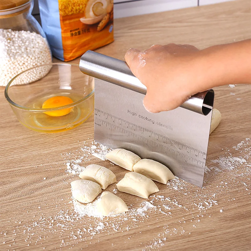 Скребок для теста пиццы из нержавеющей стали резак помадки DIY кухонные