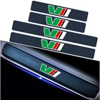 Автомобильный Стайлинг, 4 шт., логотип VII VRS, эмблема из углеродного волокна, наклейка на дверь автомобиля, наклейка на дверь, наклейка для SKODA octavia 1 2 3 a5 a7 RS, аксессуары