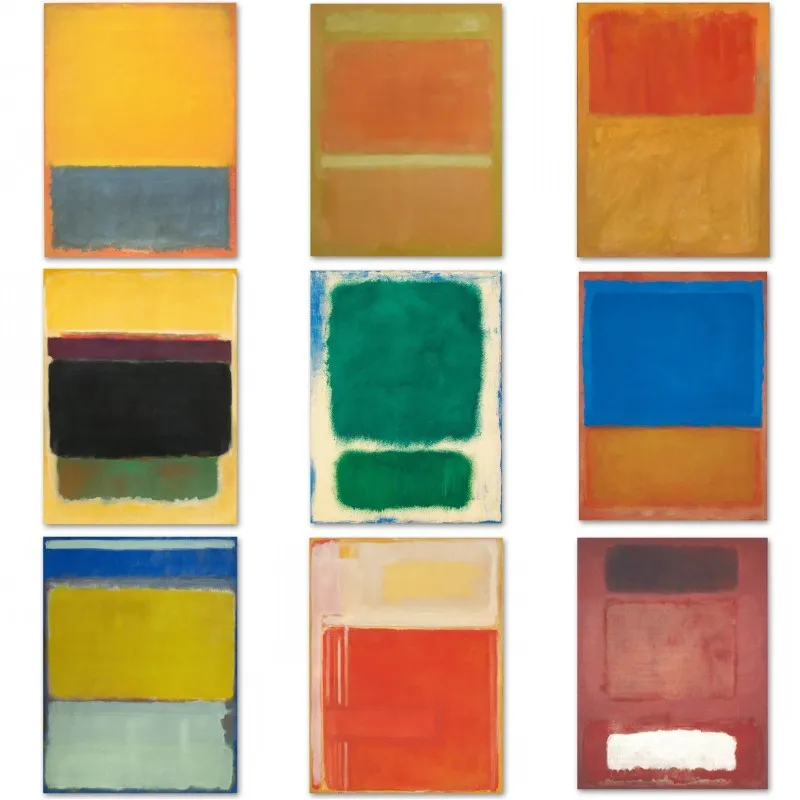 

Modern Abstract Multi Colors Canvas Painting Red Yellow Colorful Master Prints and Posters Aesthetics Wall Art Pictures Decor