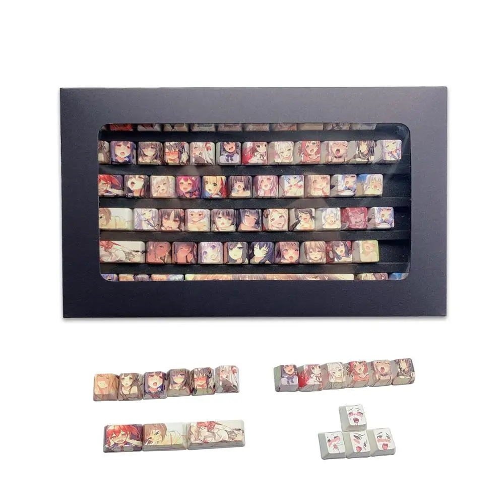 108keys PBT Keycap Dye Sublimation OEM Profile Ahegao Japanese Anime For Cherry Mx Gateron Kailh Switch Mechanical Keyboard | Компьютеры и