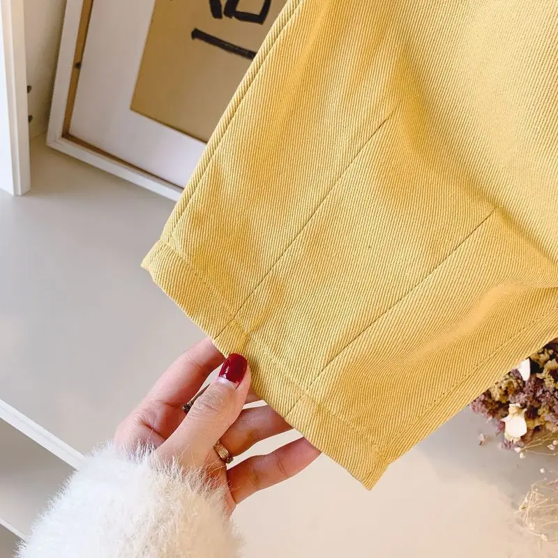 Детские штаны 2019 г. новые осенние однотонные Широкие шаровары Свободные