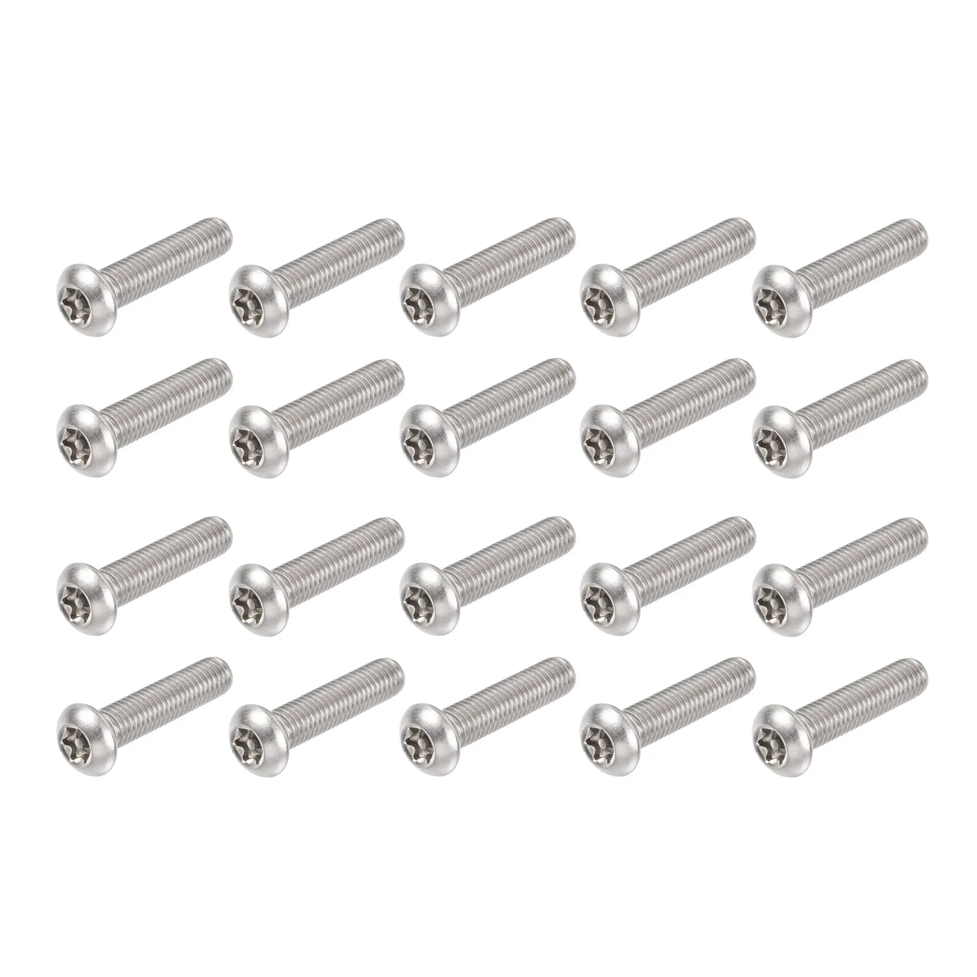 

Uxcell M8x35mm Torx машина безопасности винт, 20 шт Винты головки сковороды внутри колонны, 304 болты из нержавеющей стали