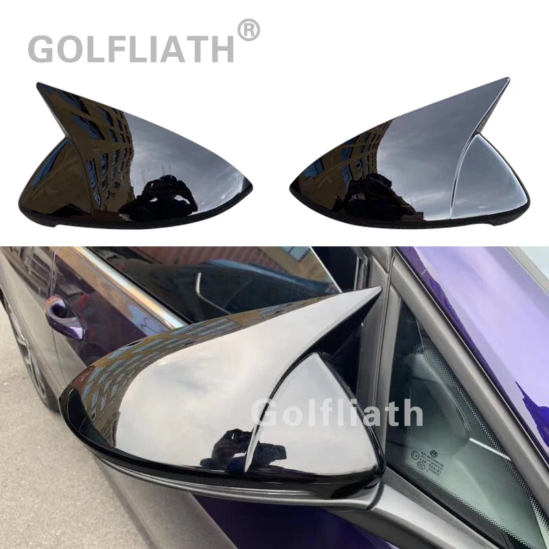Новые зеркальные крышки с боковым крылом глянцевые черные дополнительные детали