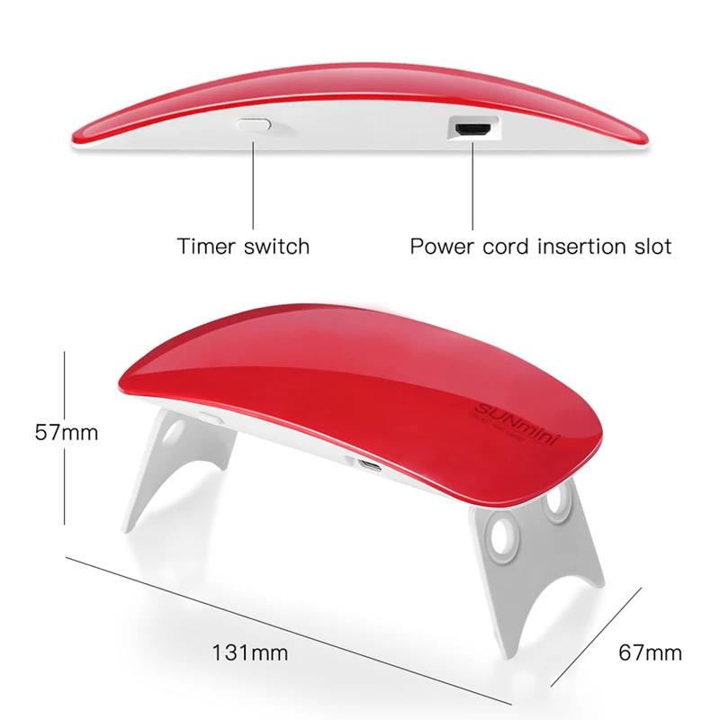Сушилка для ногтей SUN Mini 6 Вт СВЕТОДИОДНЫЙ УФ лампа портативный кабель Micro USB