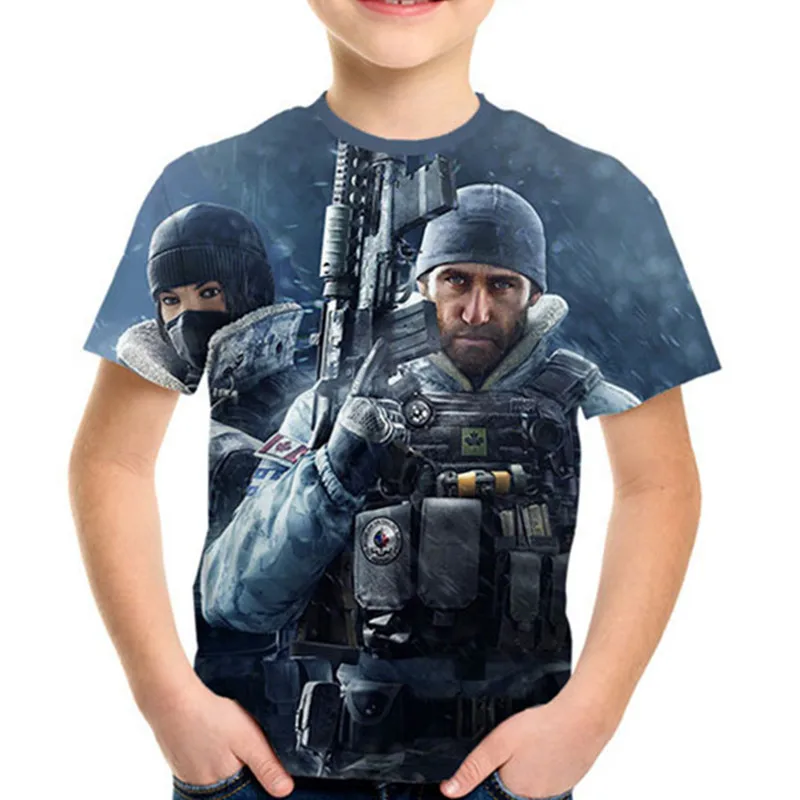 Call Of Duty Video Game Boys Girls T Shirt Children Hip Hop Harajuku Tshirts 4-12 Years Old