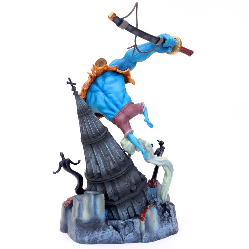 

Japan Anime One Piece Dream Devil Moonlight Molia GK Dream Devil Road Luffy Figure Blue Statue Model Collections